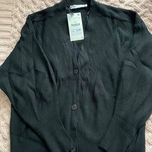 ZARA black button down cardigan